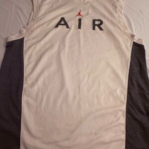 Jordan White and Black Sleeveless Shirt